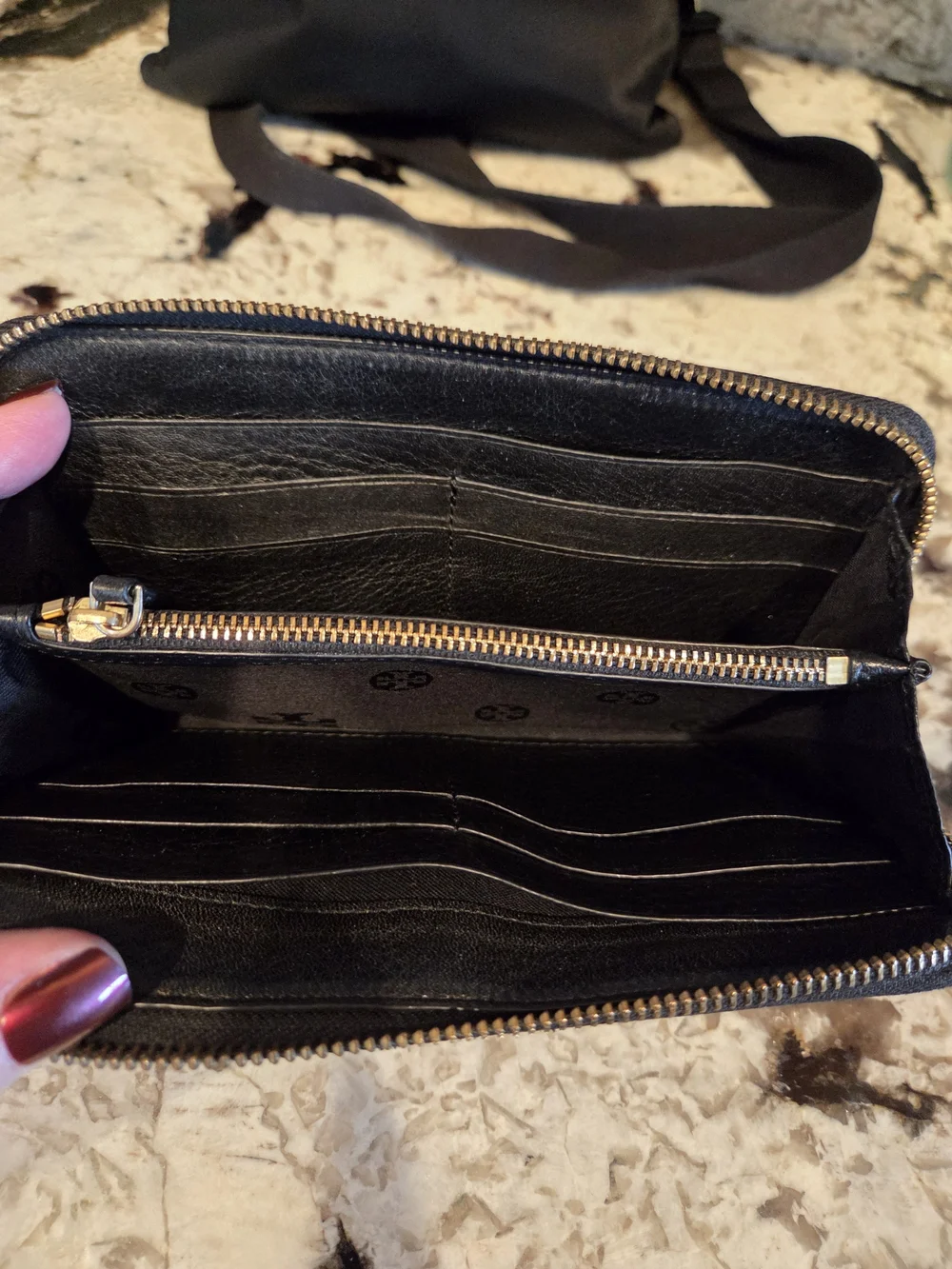 Tory Burch Black Nylon And Leather Crossbody Bag with Wallet